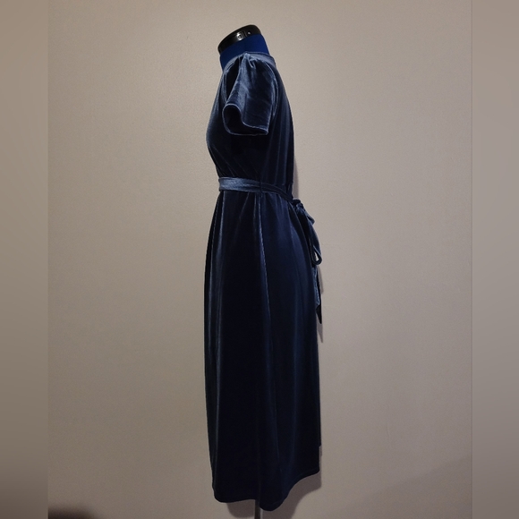 GAP Maternity - Blue Velvet Dress - Picture 2 of 6